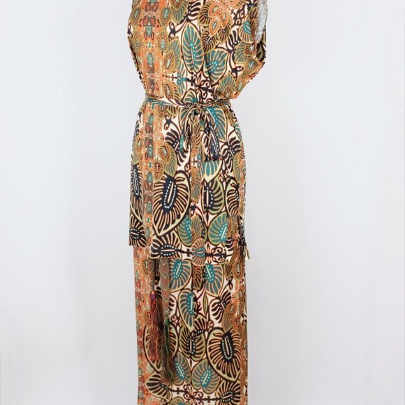 Jean Paul Gaultier Soleil M / L dress tunic top skirt palm print long - Picture 14 of 16